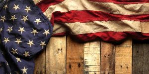 Flag on Wood